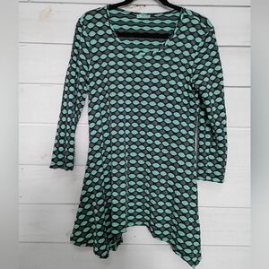 Tianello Teal and Black Tunic